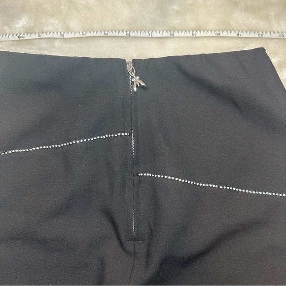 Patrizia Pepe Black Rhinestone Mini Skirt Size 40/small - Picture 6 of 11